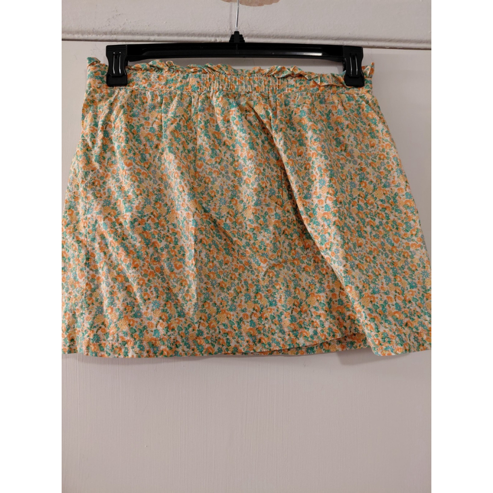 J Crew Factory Mini Skirt Tiny Florals Retro 70s Style Size Sm Paperbag Waist - Picture 2 of 4